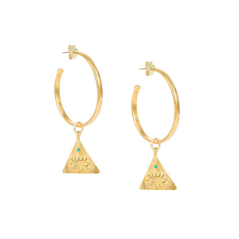 KRESSIDA PYRAMIS SMALL HOOPS GOUD